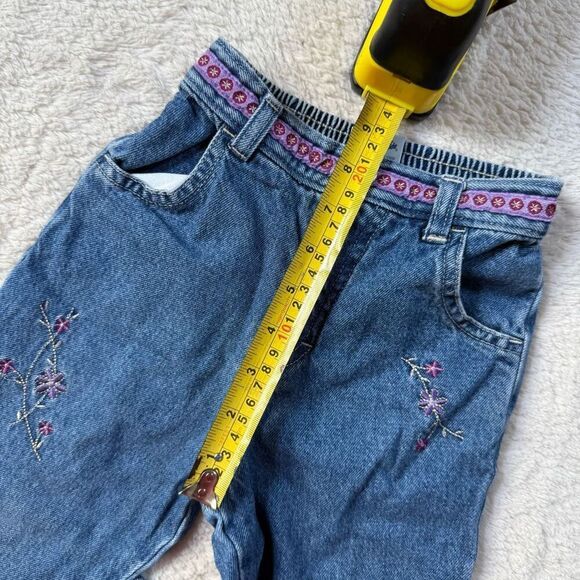 Vintage 90s Osh Kosh B’gosh Kids Floral Embroidered Jeans - Picture 6 of 8